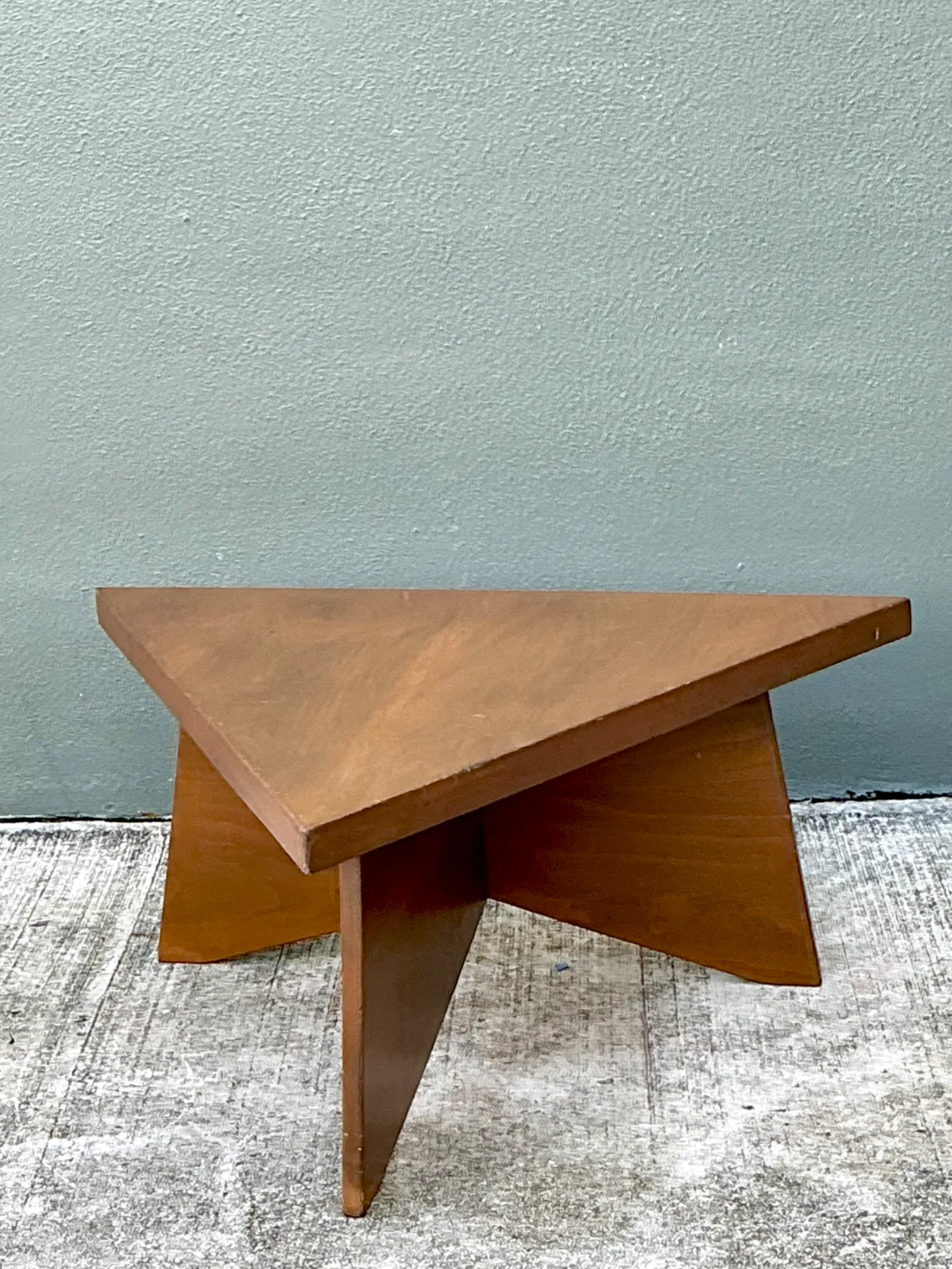 Vintage Triangular Wood Coffee Table — additional photo 1