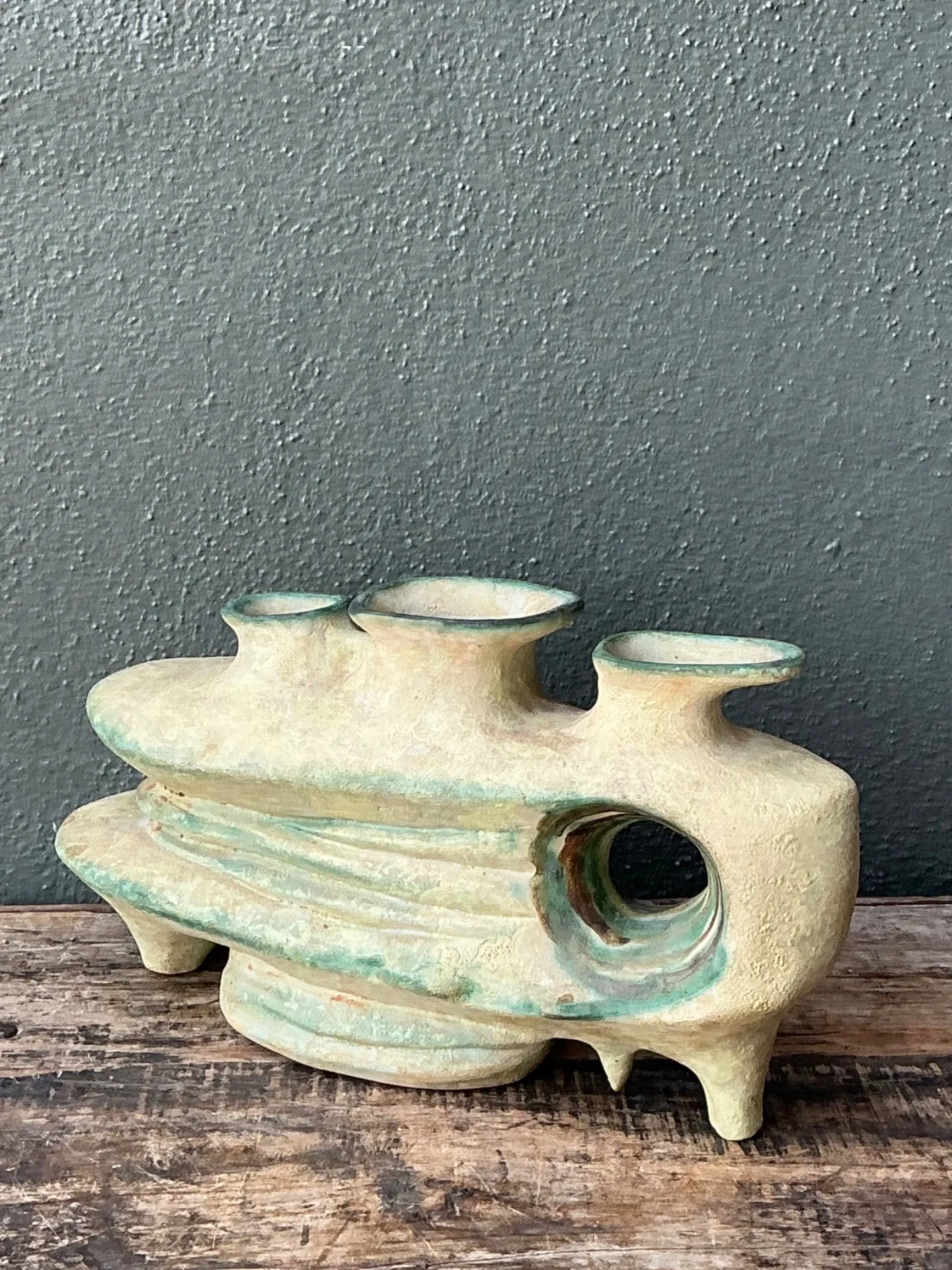 Vintage Organic Form Pottery Sculpture — additional photo 8