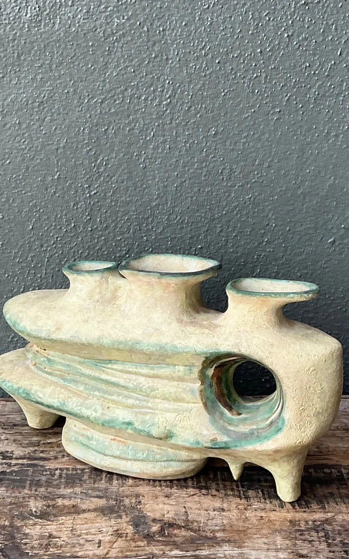 Vintage Organic Form Pottery Sculpture — additional photo 8