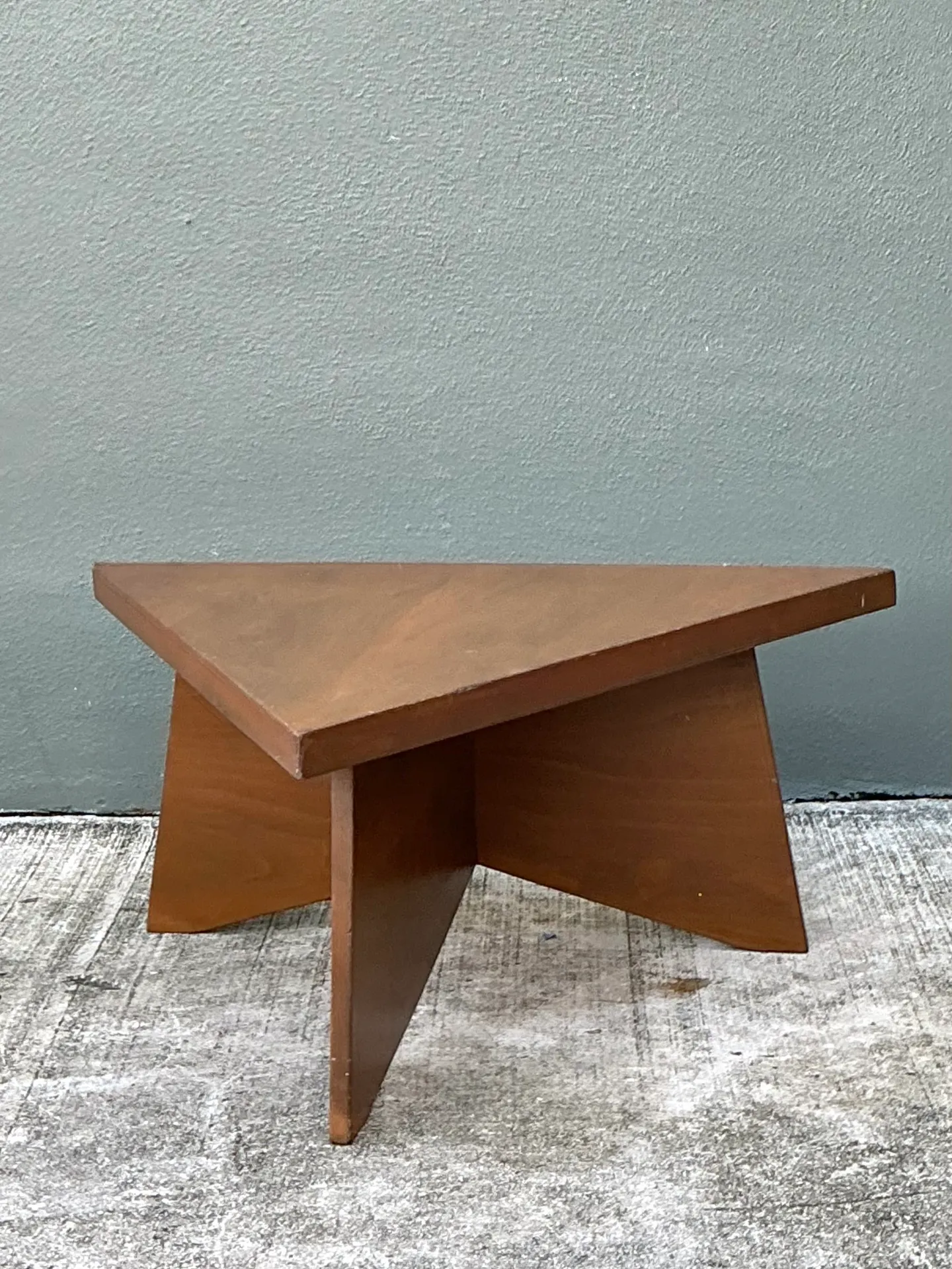Vintage Triangular Wood Coffee Table — additional photo 4