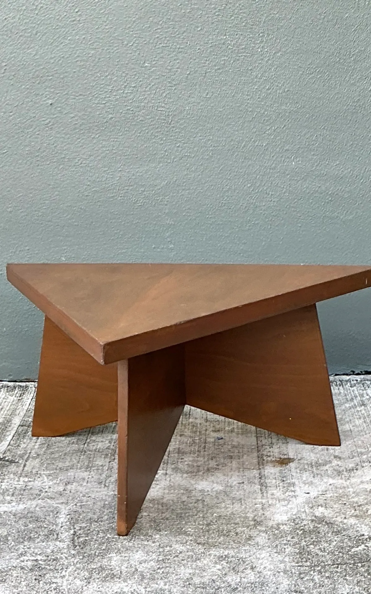 Vintage Triangular Wood Coffee Table — additional photo 4