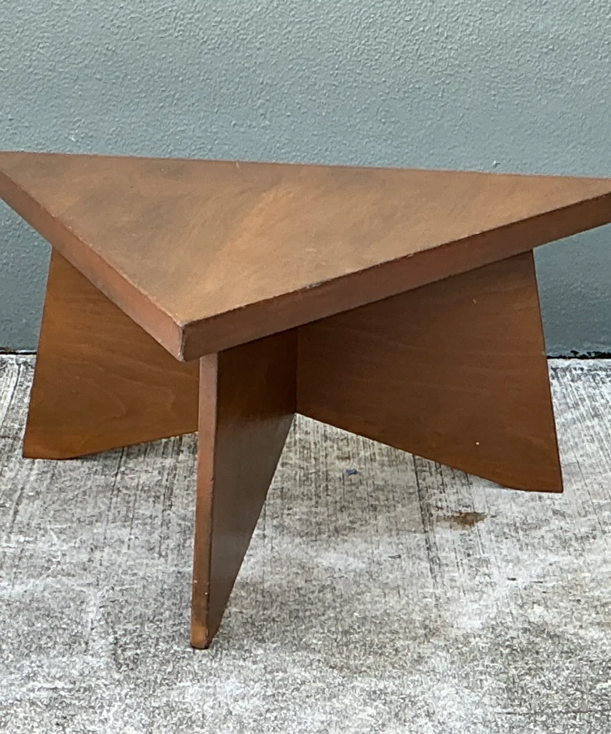 Vintage Triangular Wood Coffee Table — additional photo 2