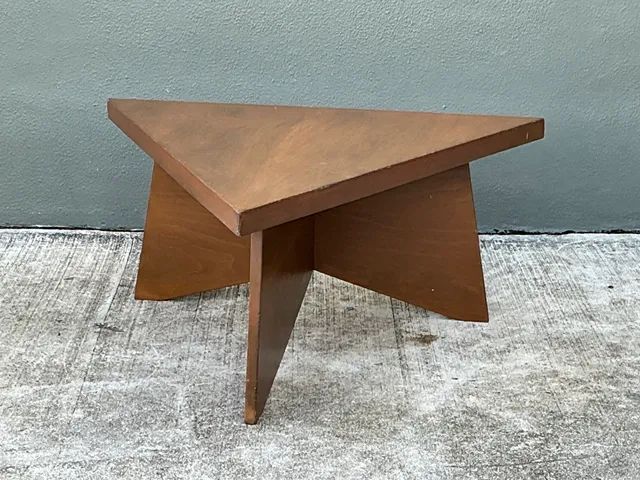 Vintage Triangular Wood Coffee Table — additional photo 2