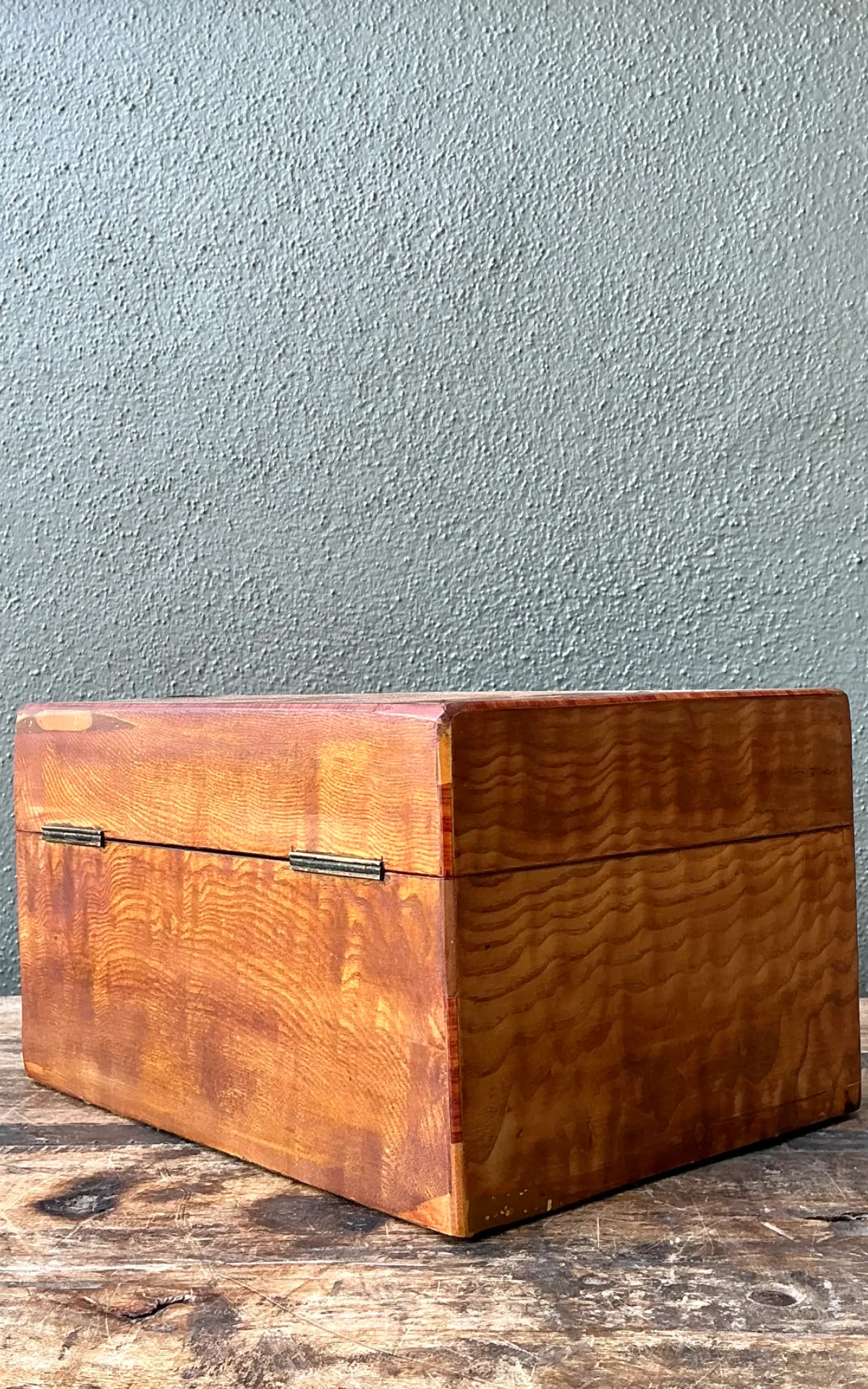 Vintage Marquetry Inlaid Wood Box