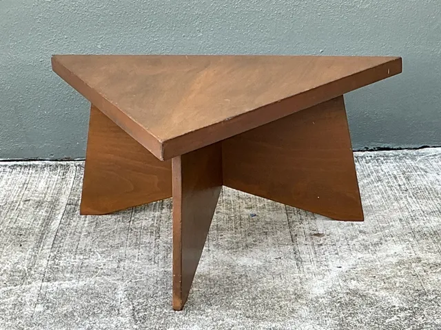 Vintage Triangular Wood Coffee Table — additional photo 7