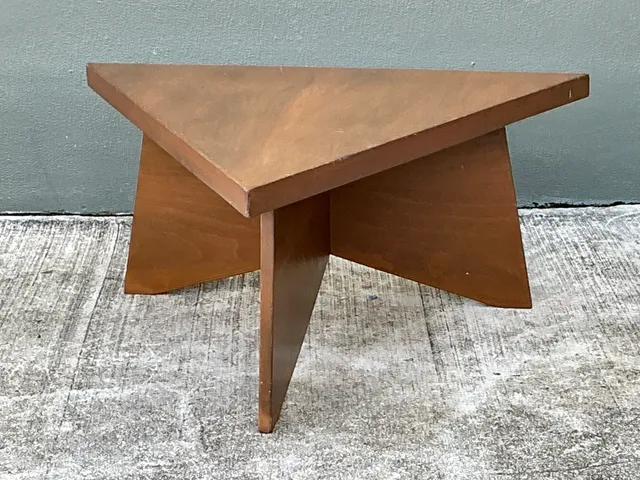 Vintage Triangular Wood Coffee Table — additional photo 8