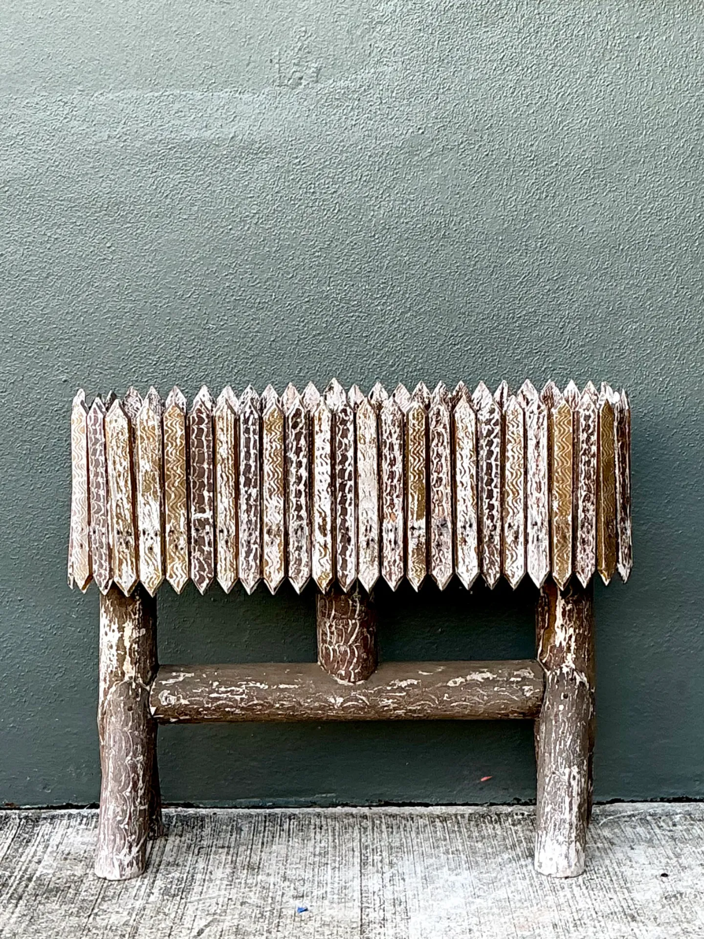 Vintage Patinated Wood Box Planter — additional photo 7