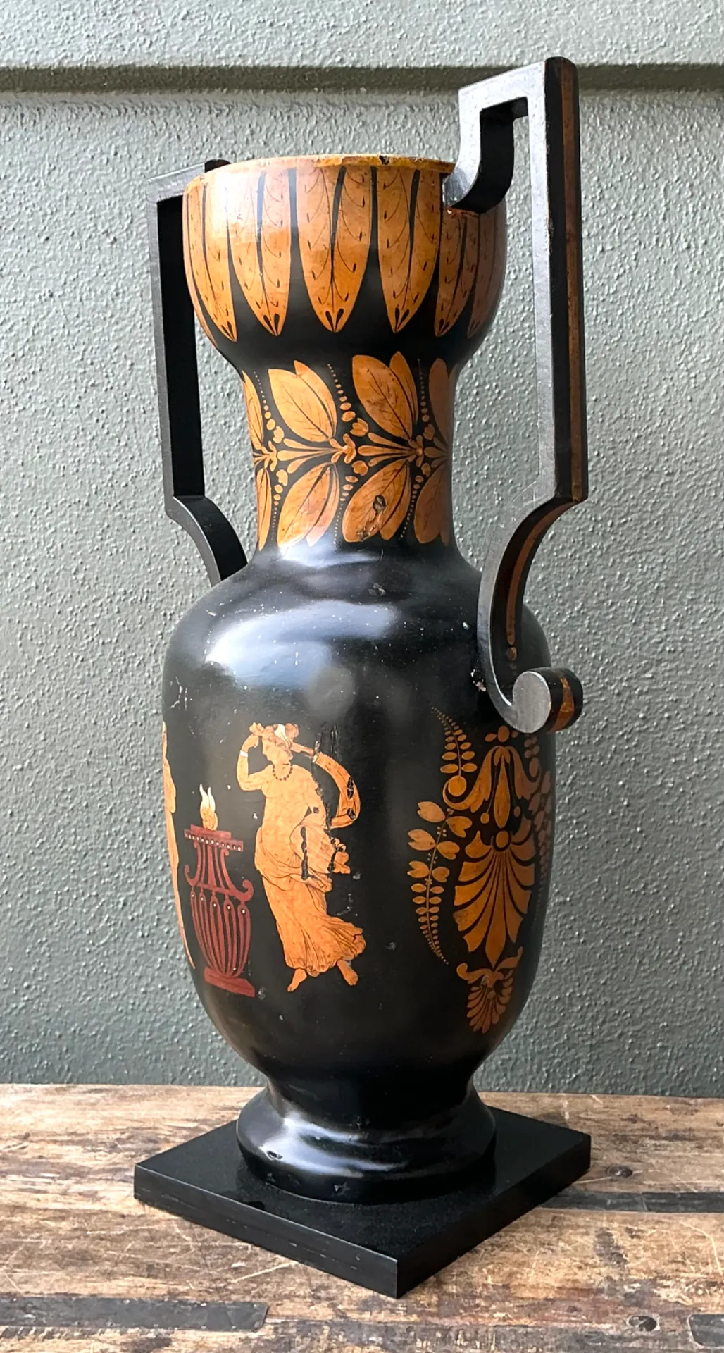 Vintage Greek Revival Hand Painted Urn — additional photo 5