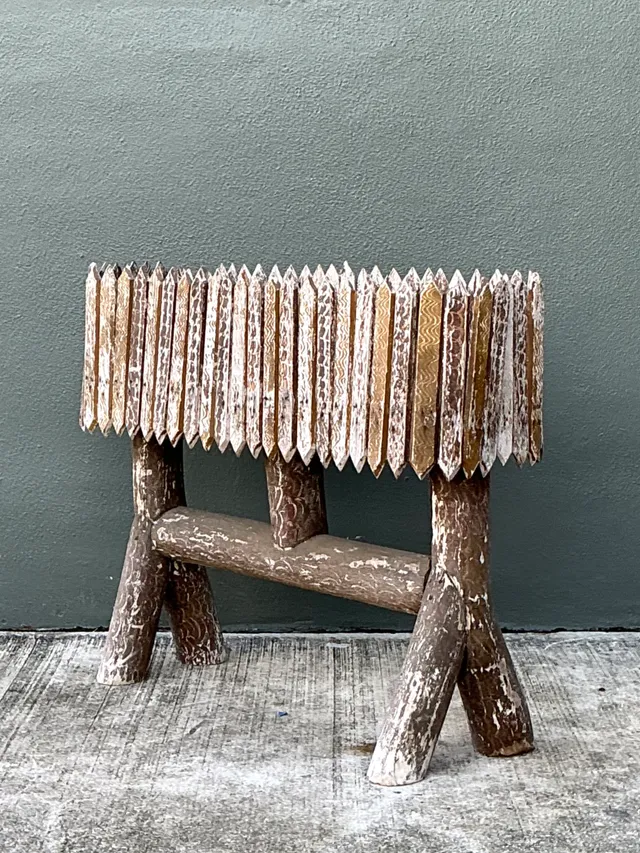 Vintage Patinated Wood Box Planter — additional photo 6