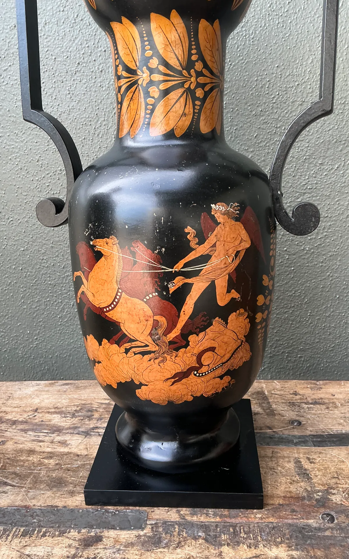 Vintage Greek Revival Hand Painted Urn — additional photo 2