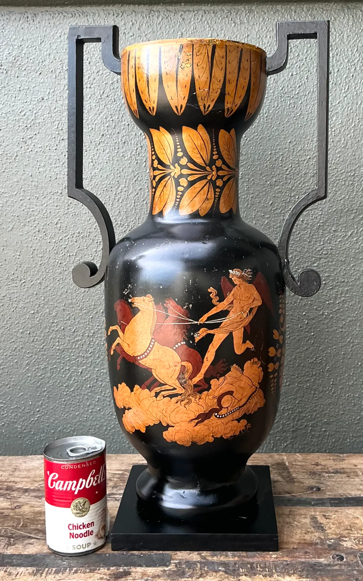 Vintage Greek Revival Hand Painted Urn — additional photo 4