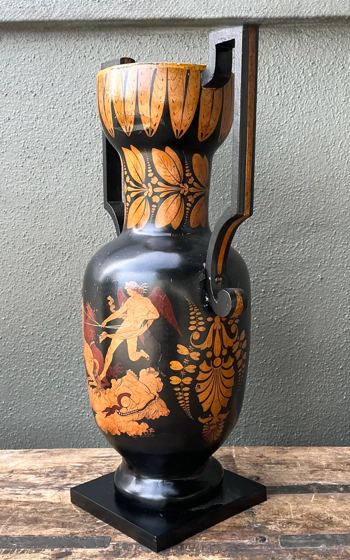 Vintage Greek Revival Hand Painted Urn — additional photo 6