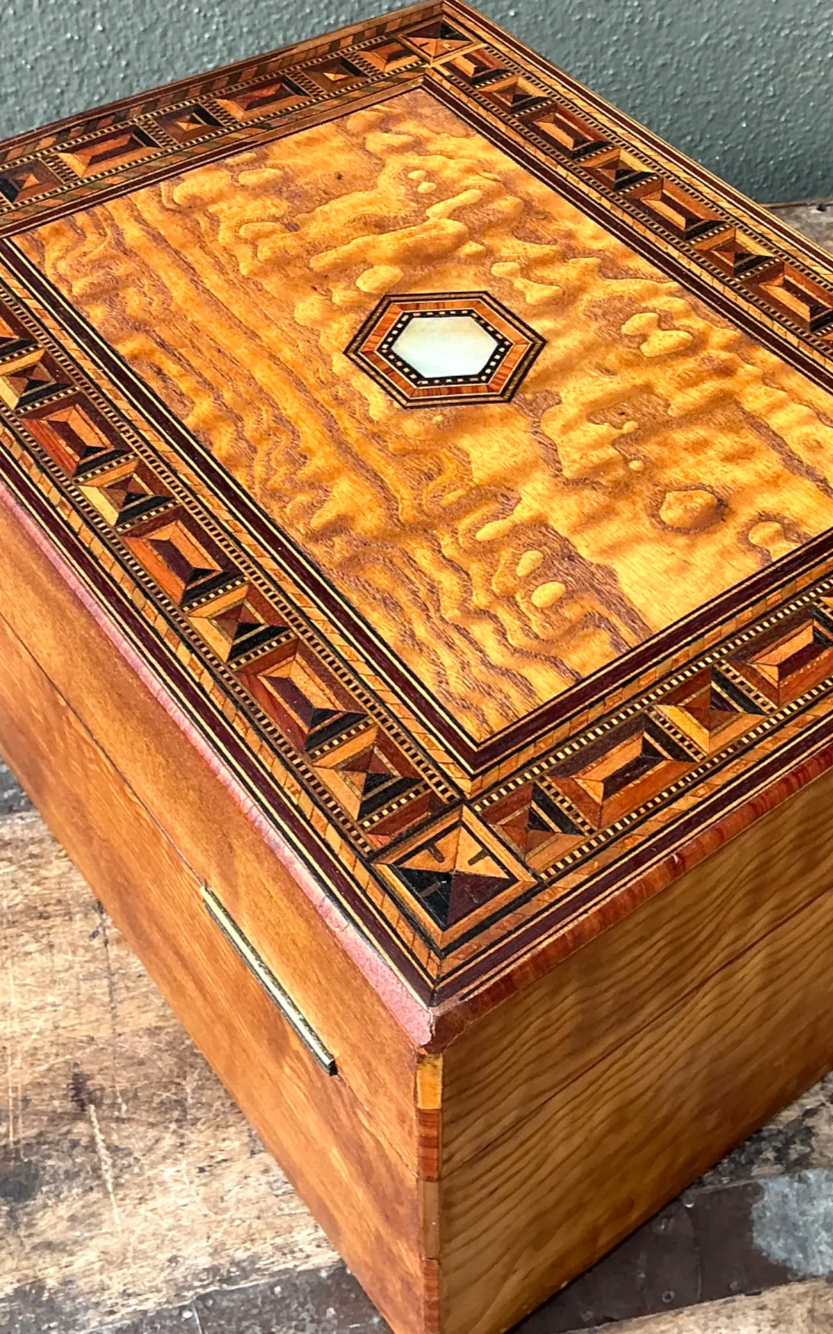Vintage Marquetry Inlaid Wood Box — additional photo 4