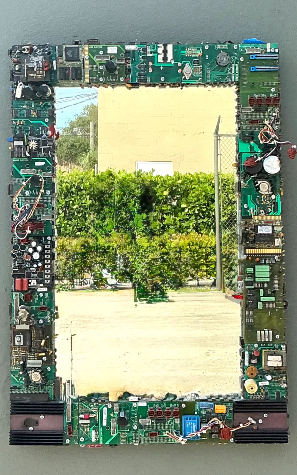 Vintage Circuit Board Frame Mirror — additional photo 2