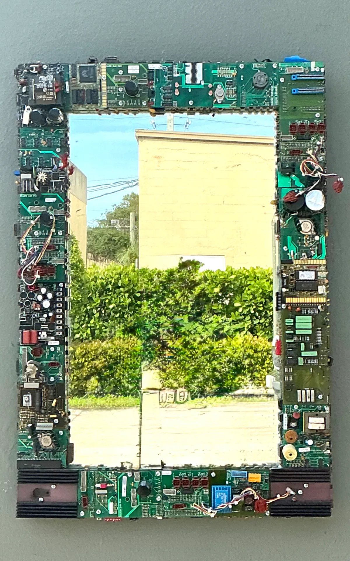 Vintage Circuit Board Frame Mirror — additional photo 4
