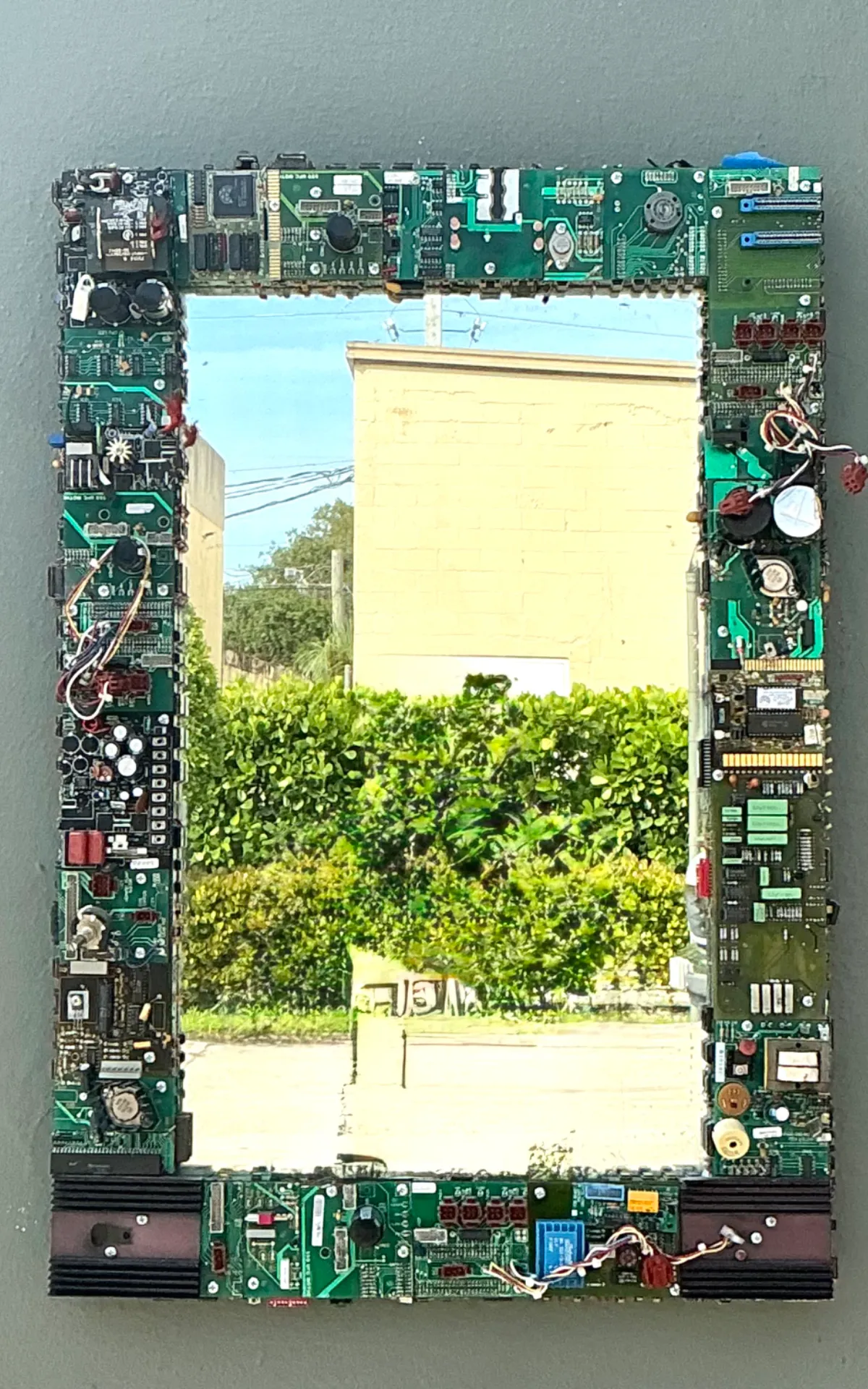 Vintage Circuit Board Frame Mirror — additional photo 3