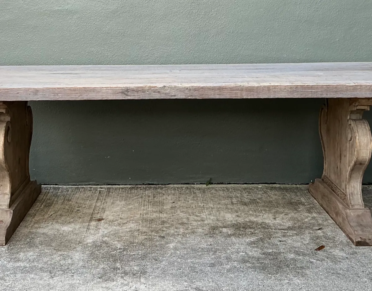 Vintage Sculptural Wood Dining Table — additional photo 8