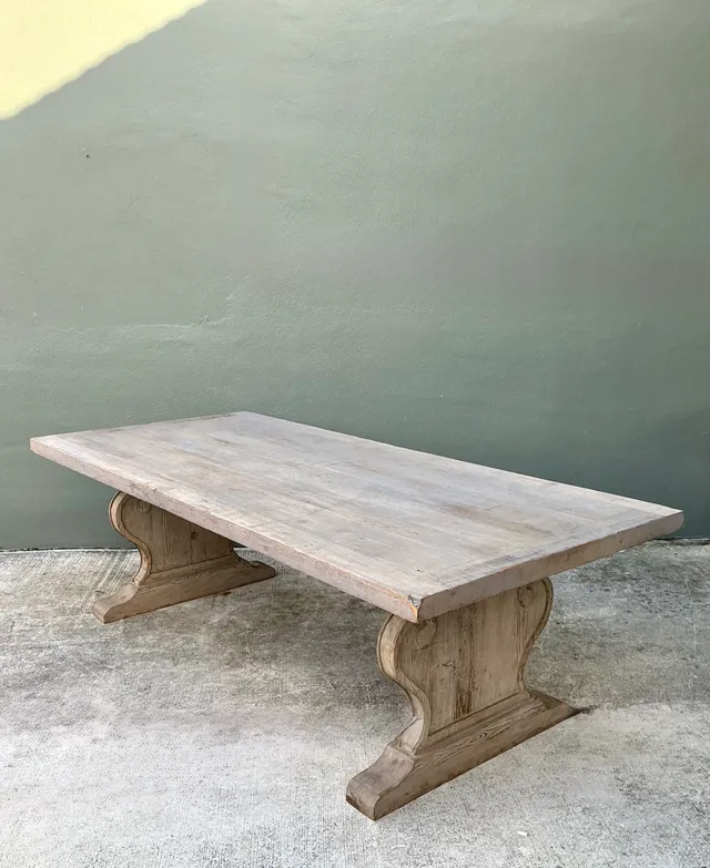 Vintage Sculptural Wood Dining Table — additional photo 6