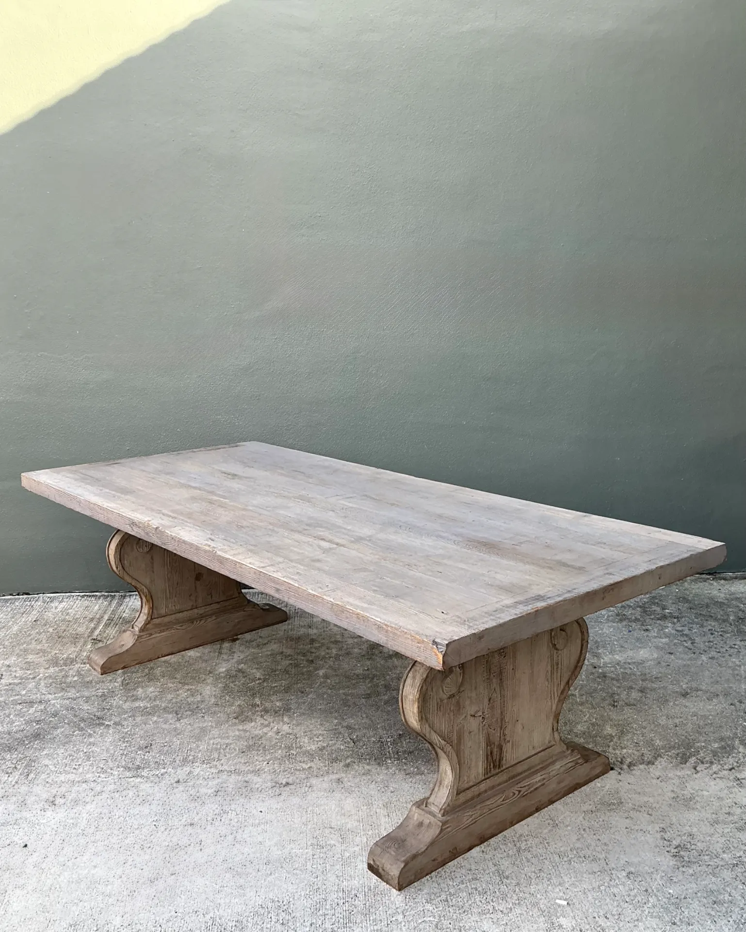 Vintage Sculptural Wood Dining Table — additional photo 5