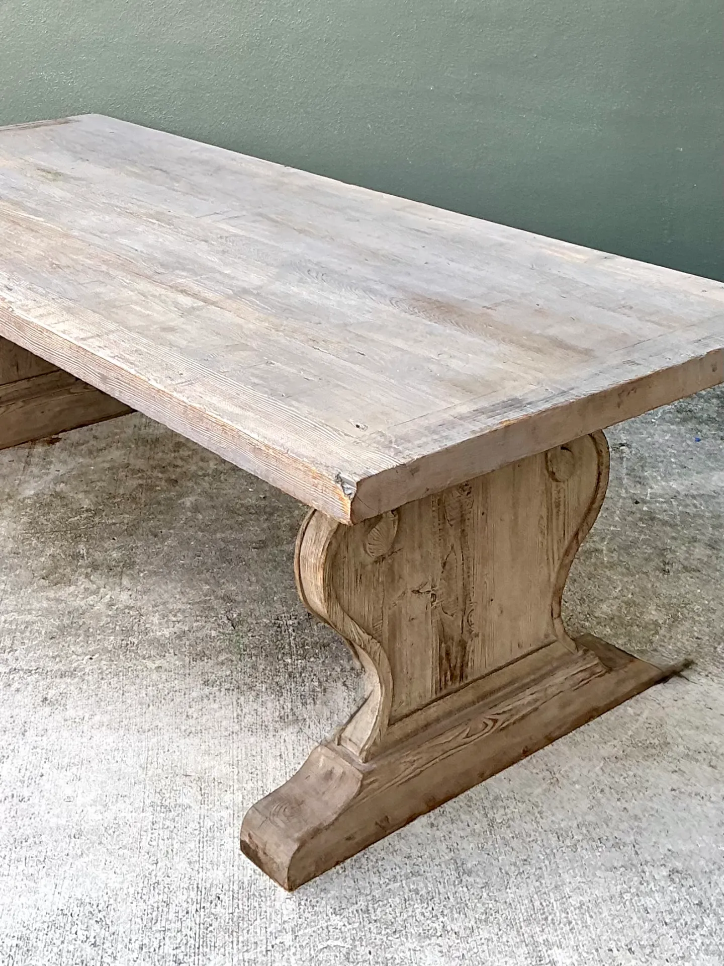 Vintage Sculptural Wood Dining Table — additional photo 2