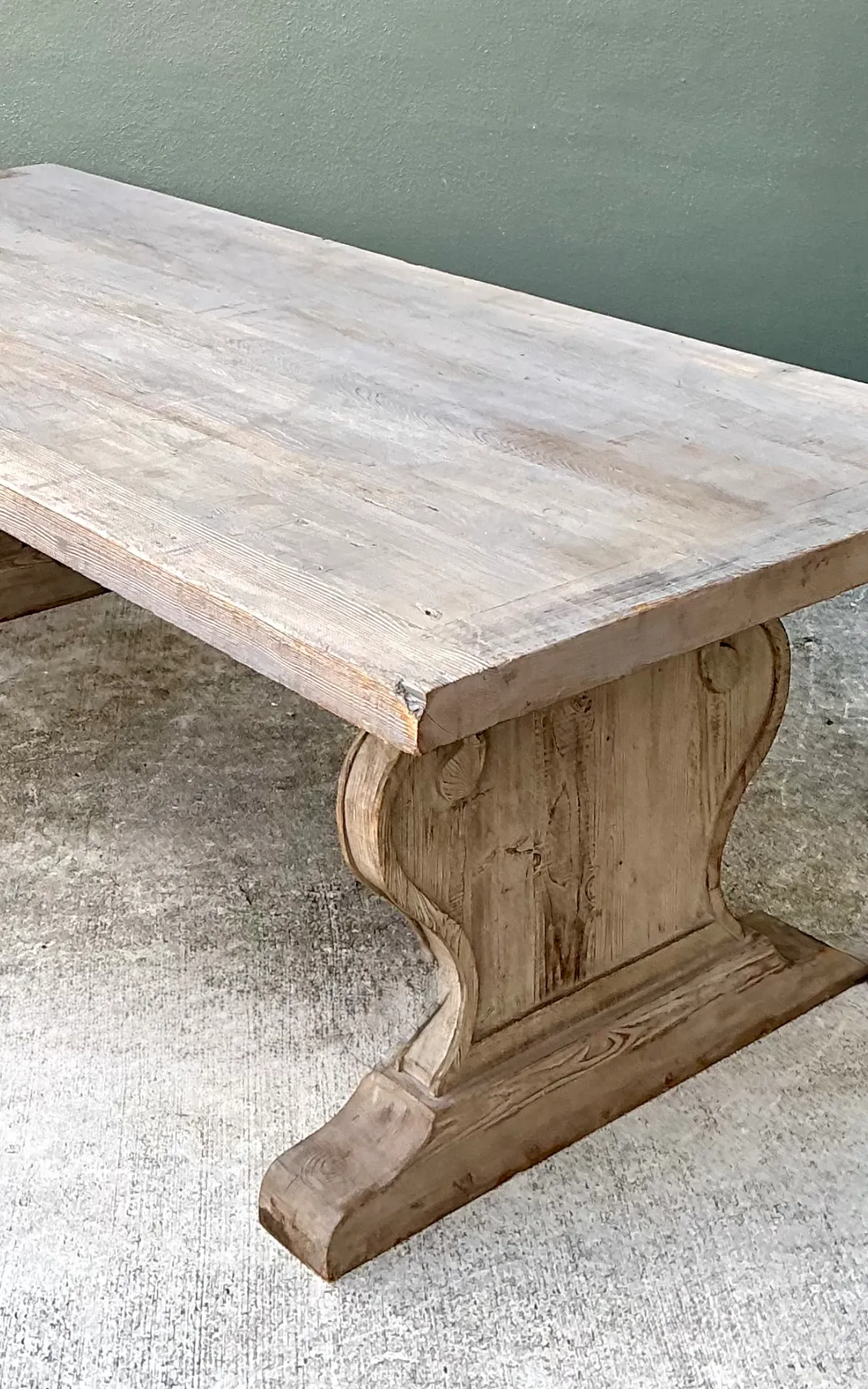 Vintage Sculptural Wood Dining Table — additional photo 2