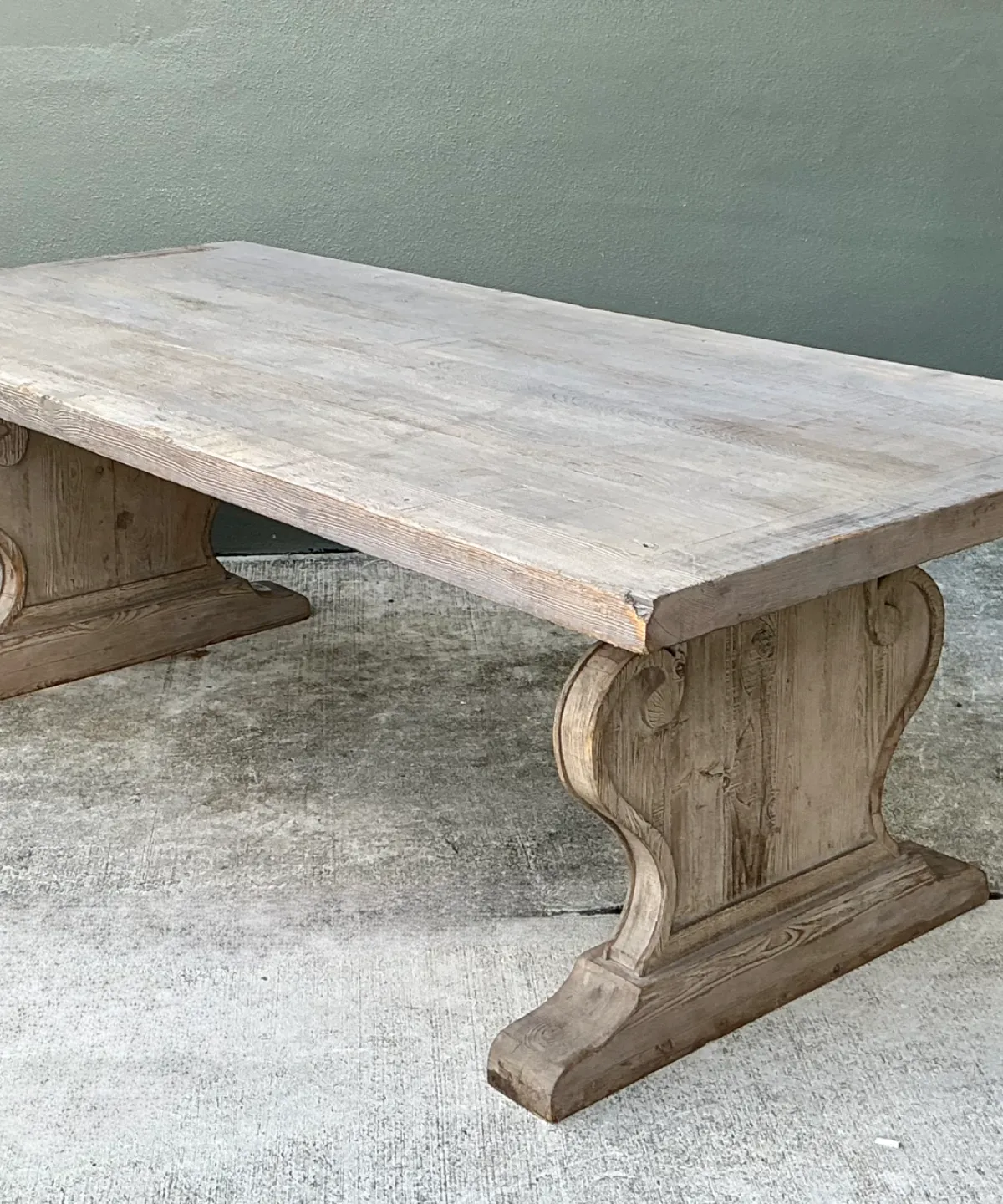 Vintage Sculptural Wood Dining Table — additional photo 4