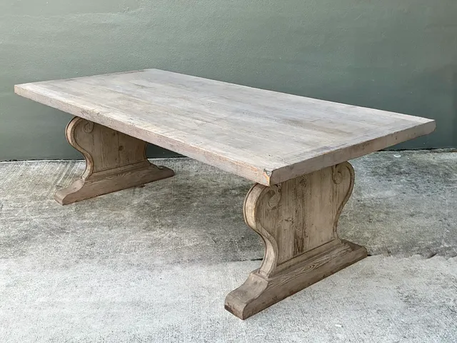 Vintage Sculptural Wood Dining Table — additional photo 4