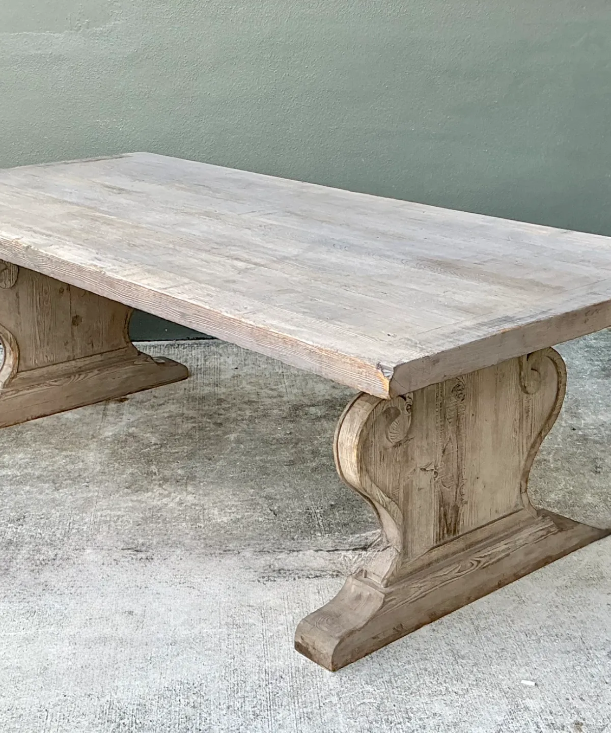 Vintage Sculptural Wood Dining Table — additional photo 7