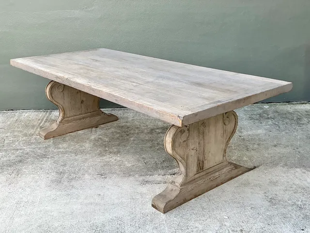 Vintage Sculptural Wood Dining Table — additional photo 7