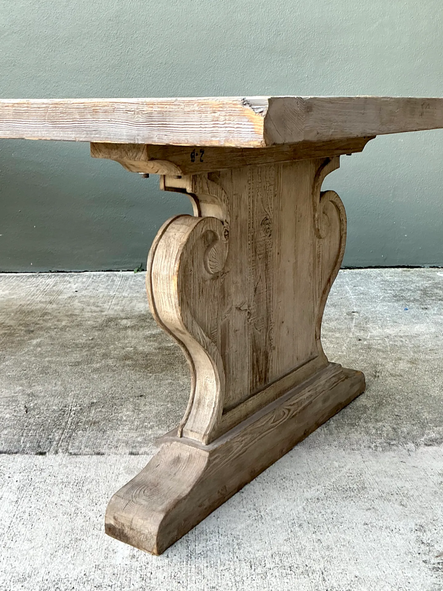 Vintage Sculptural Wood Dining Table — additional photo 3