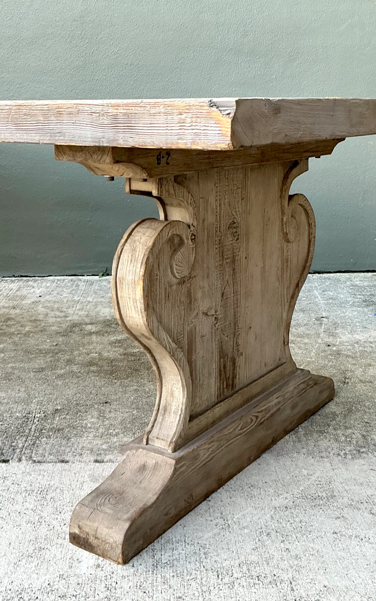 Vintage Sculptural Wood Dining Table — additional photo 3