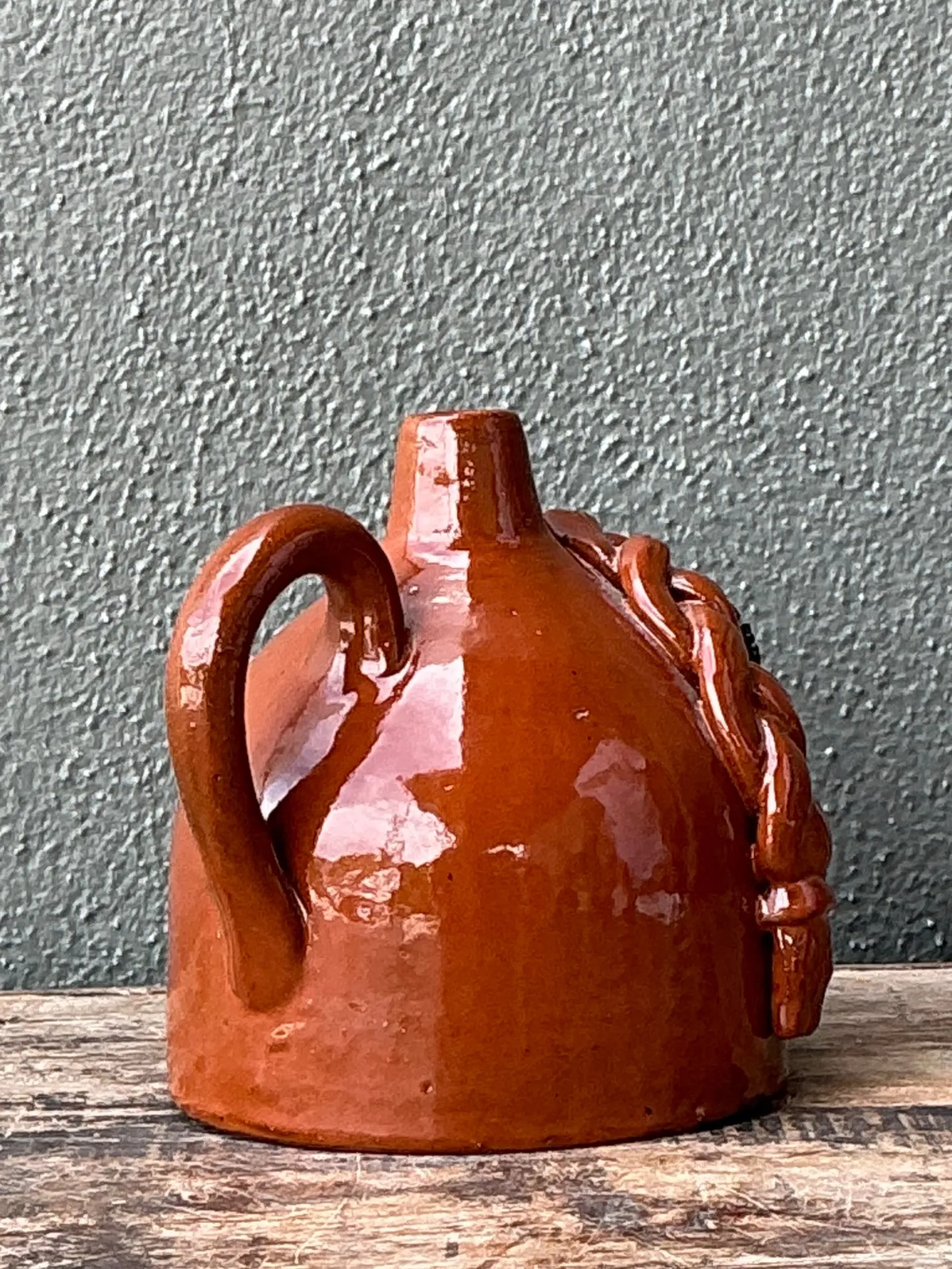 Vintage Handcrafted Ceramic Face Jug — additional photo 4