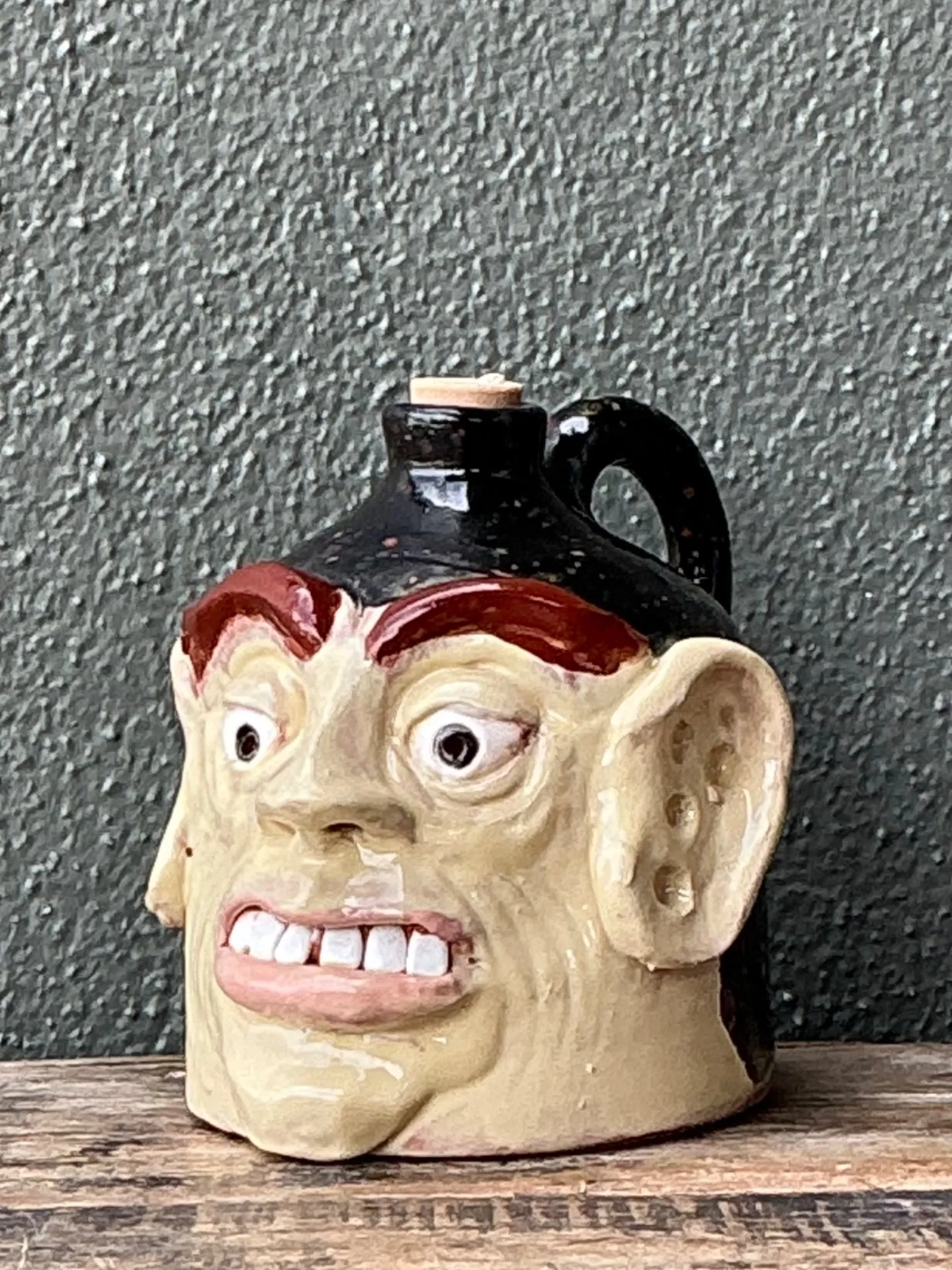 Vintage Handcrafted Ceramic Face Jug — additional photo 6