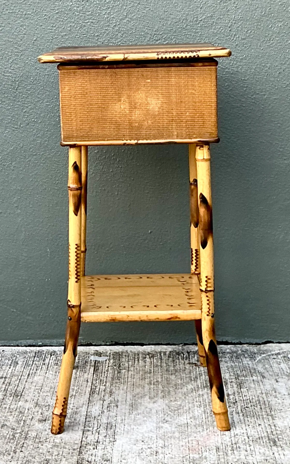 Vintage Rattan and Bamboo Accent Table — additional photo 3