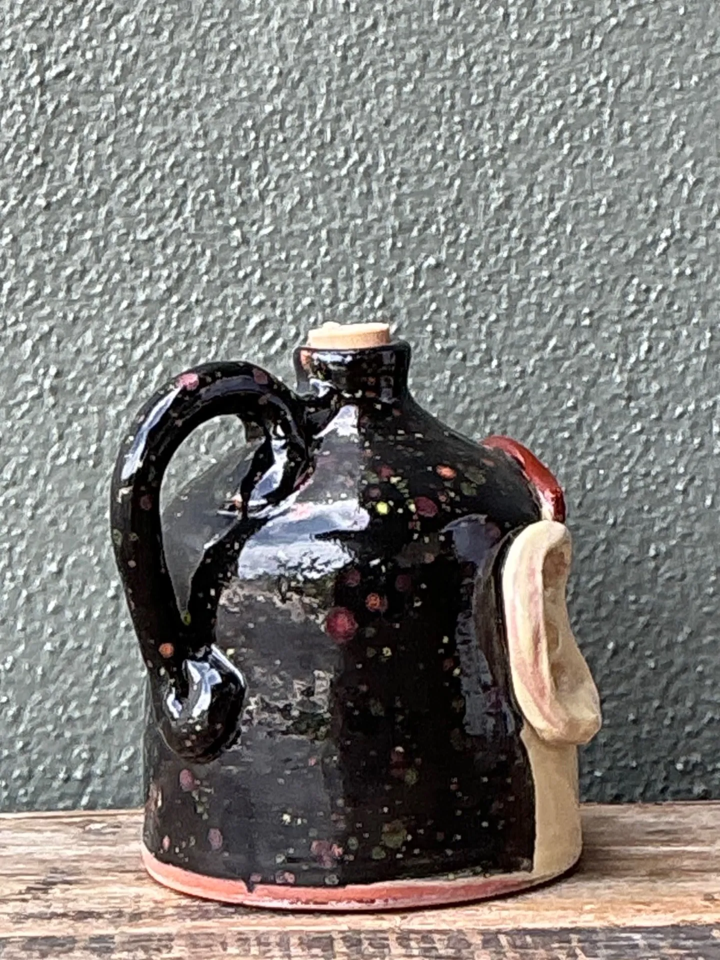 Vintage Handcrafted Ceramic Face Jug — additional photo 5