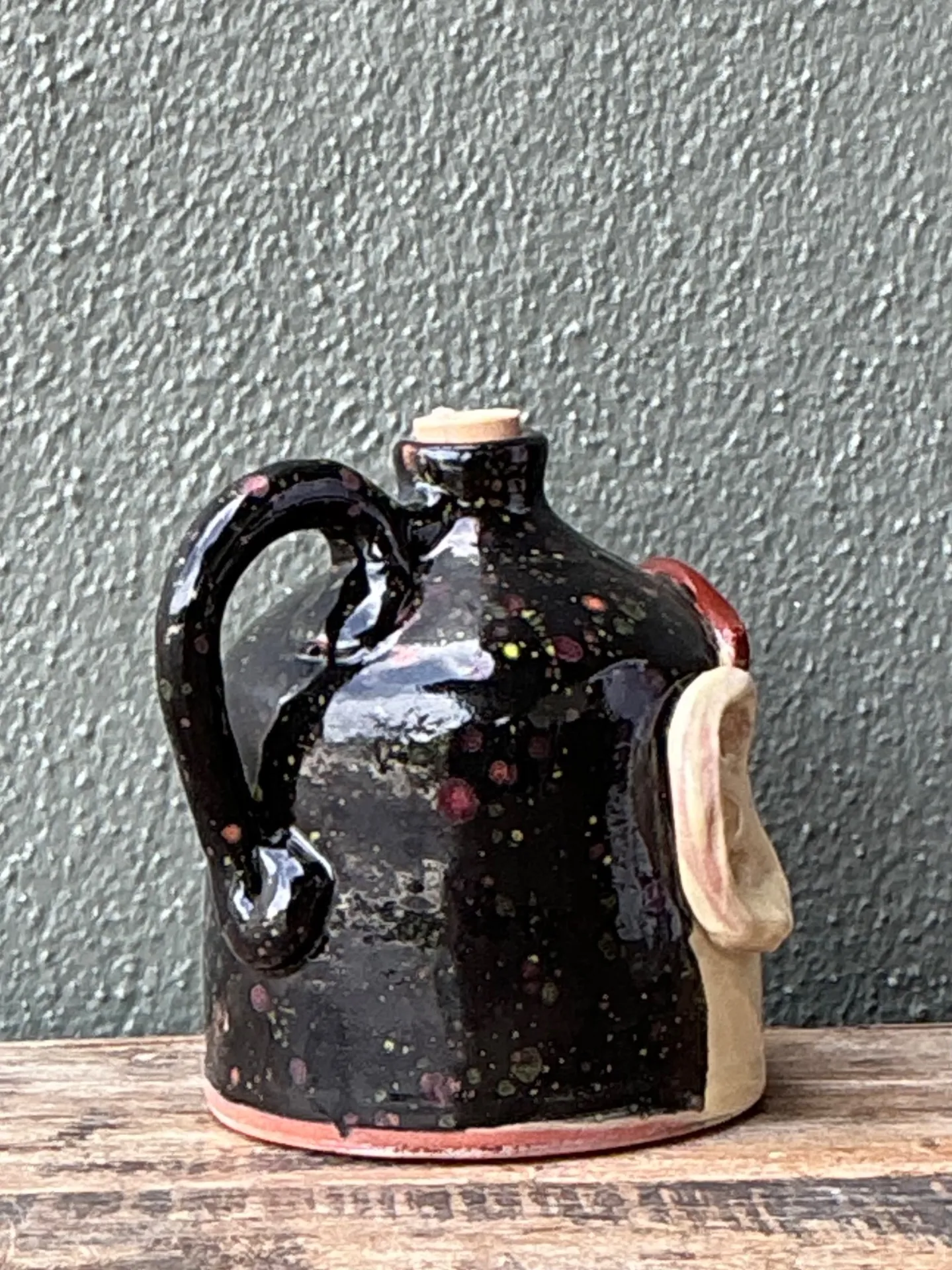 Vintage Handcrafted Ceramic Face Jug — additional photo 8