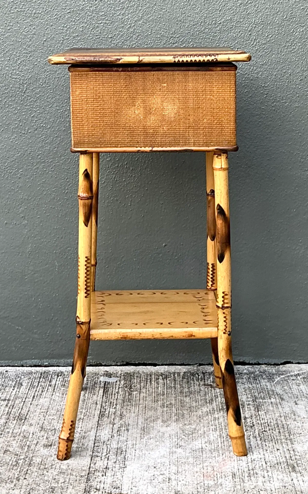 Vintage Rattan and Bamboo Accent Table — additional photo 8