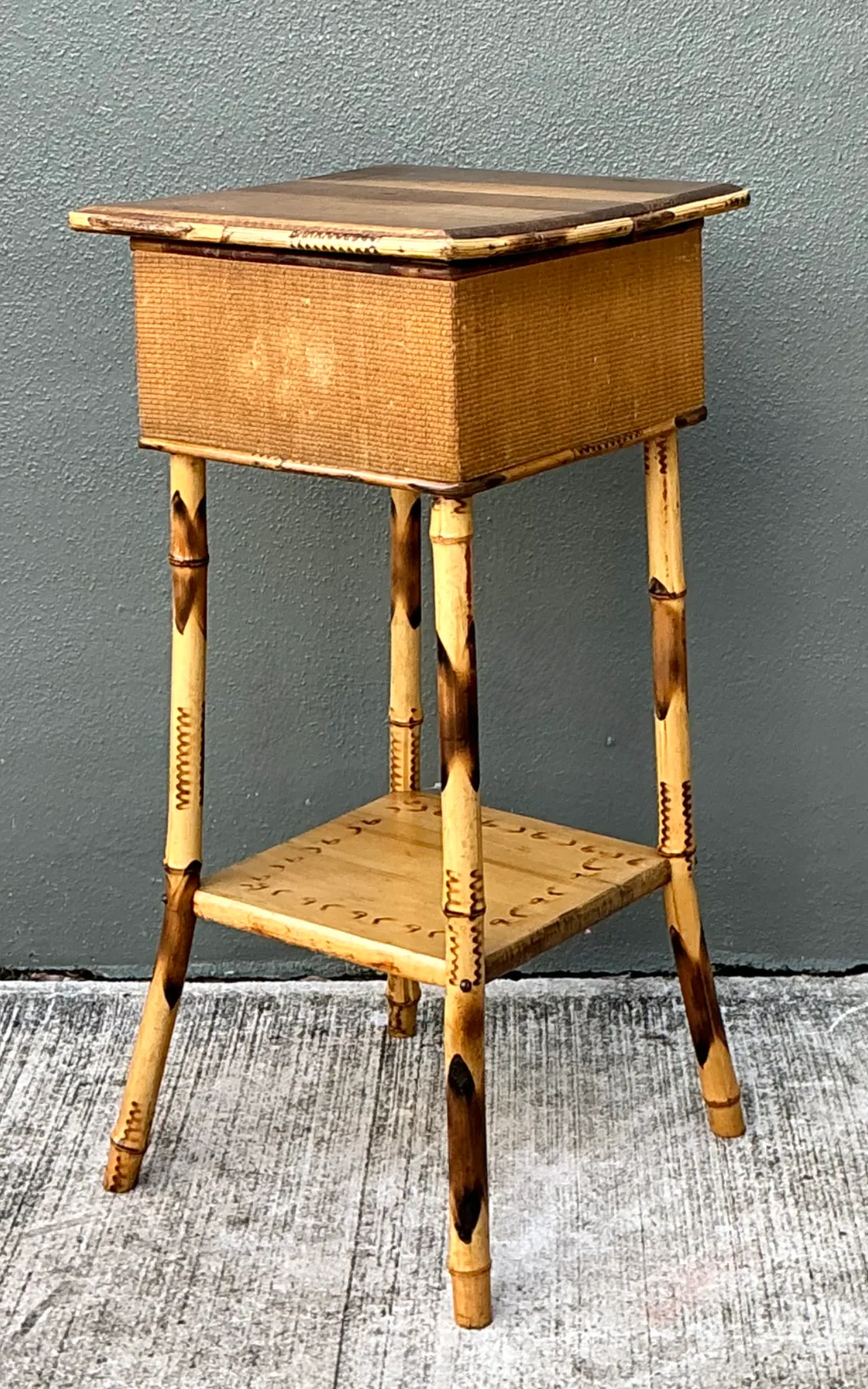 Vintage Rattan and Bamboo Accent Table — additional photo 5