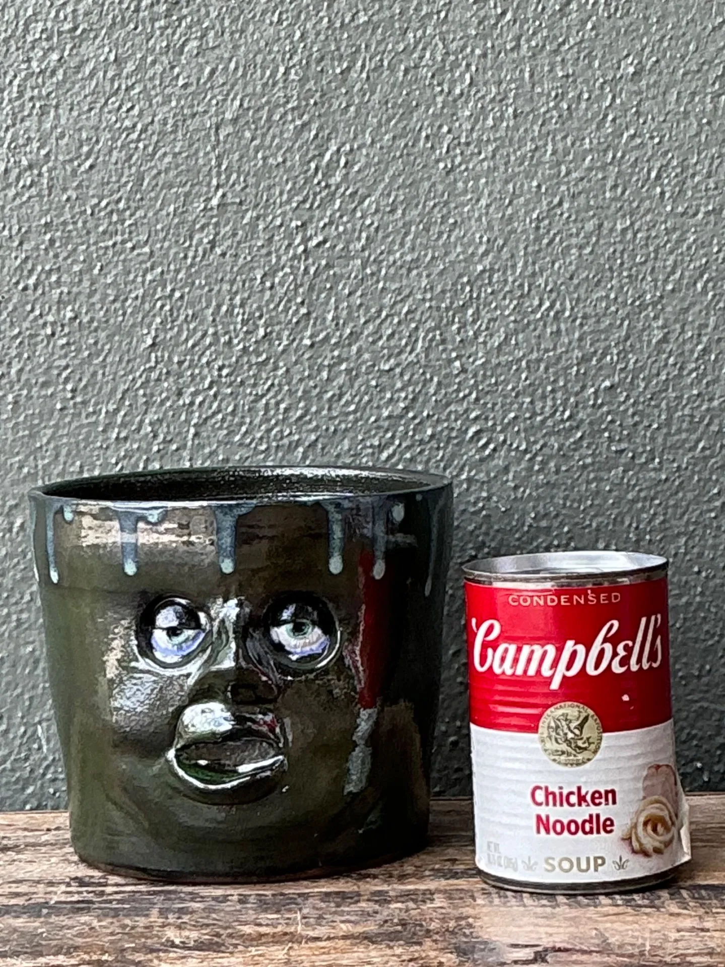 Vintage Handcrafted Ceramic Face Planter — additional photo 7