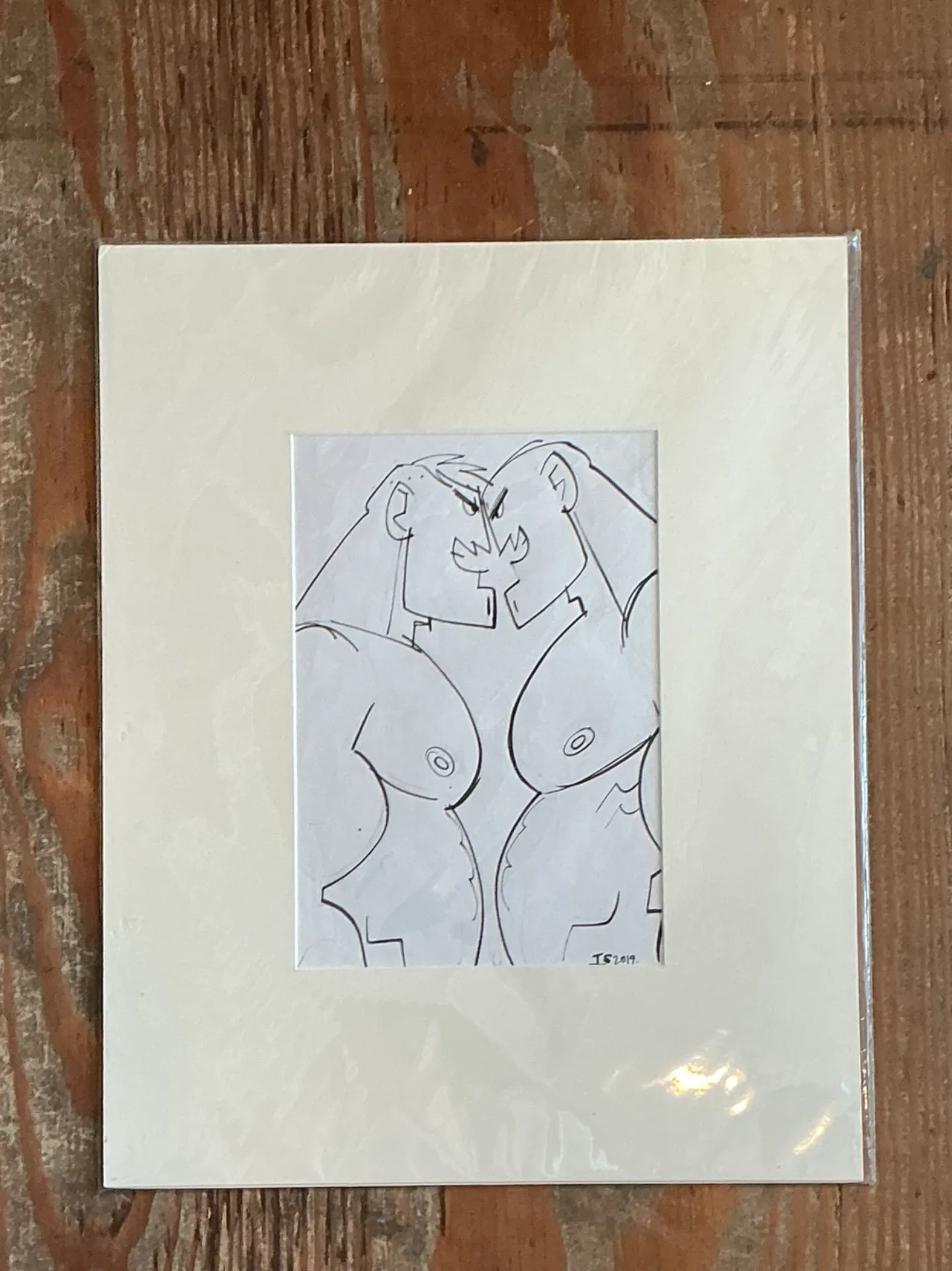 Vintage Original Sketch Of Men — additional photo 7