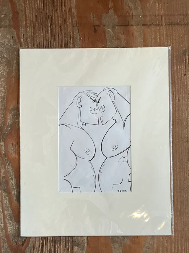 Vintage Original Sketch Of Men — additional photo 7