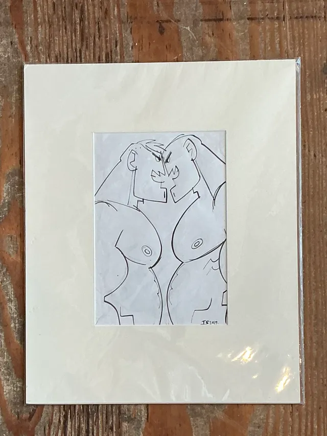 Vintage Original Sketch Of Men — additional photo 6