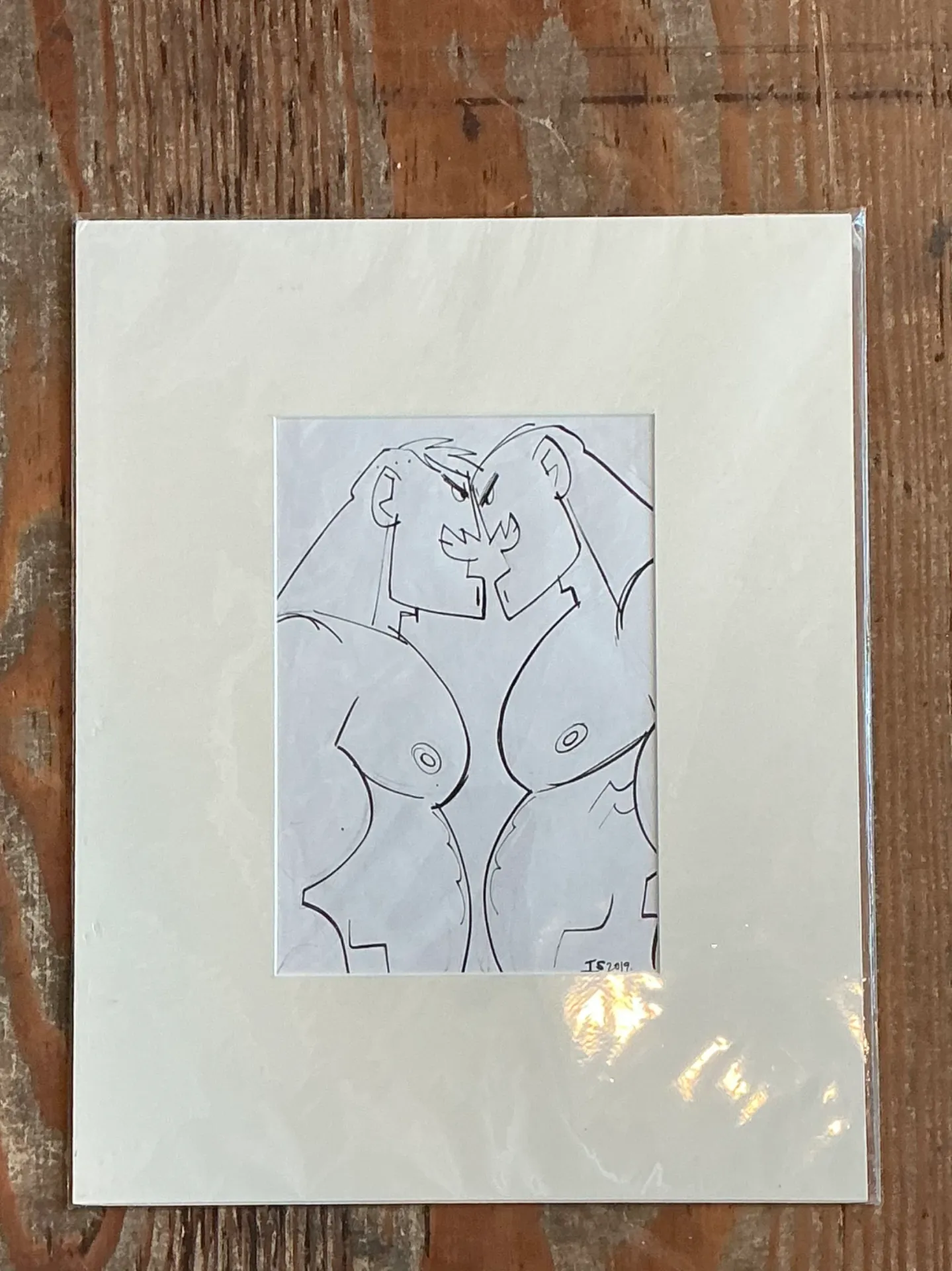 Vintage Original Sketch Of Men — additional photo 3