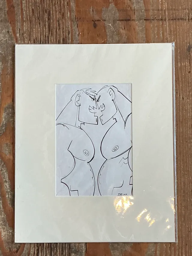 Vintage Original Sketch Of Men — additional photo 3