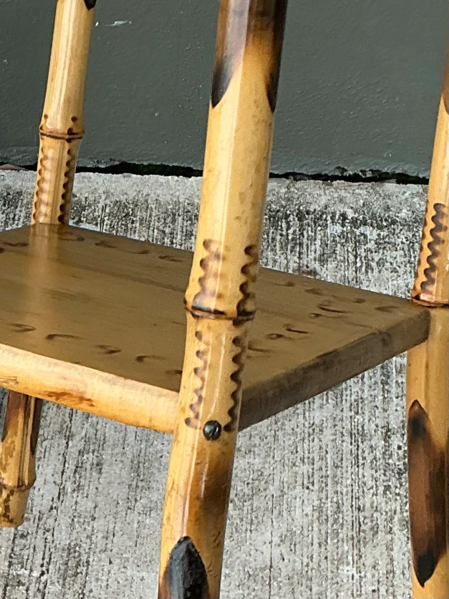 Vintage Rattan and Bamboo Accent Table — additional photo 4