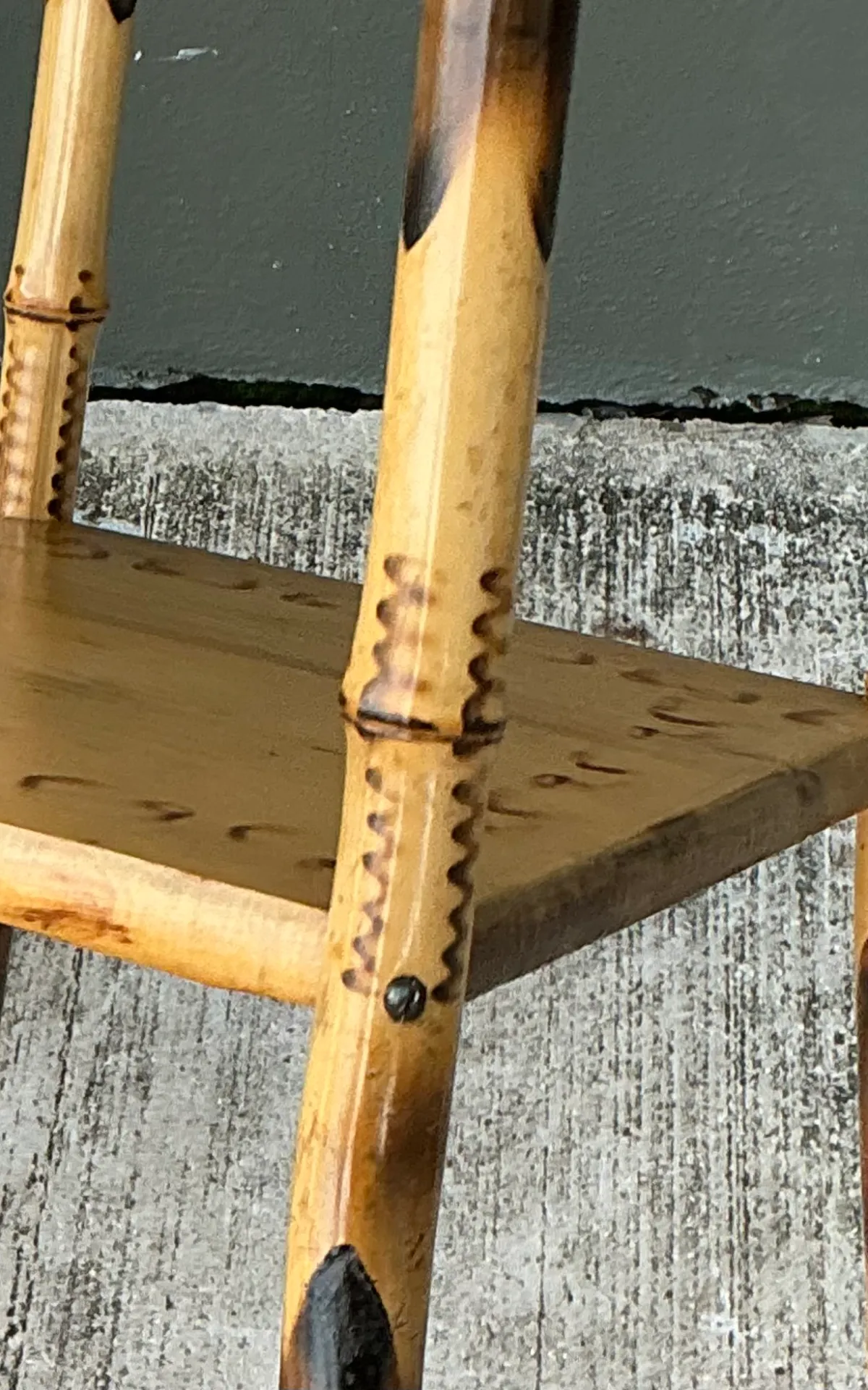 Vintage Rattan and Bamboo Accent Table — additional photo 4