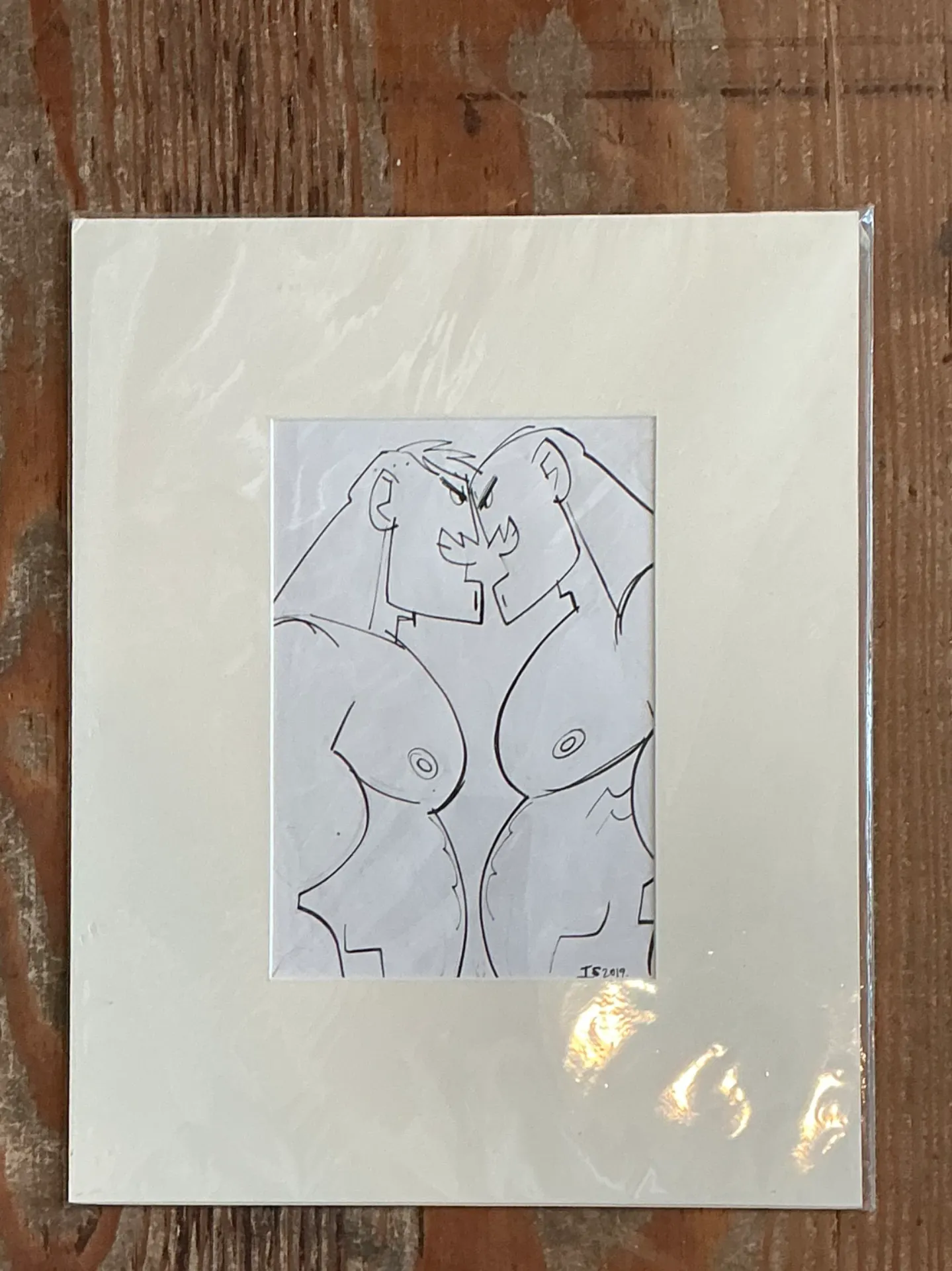 Vintage Original Sketch Of Men — additional photo 5