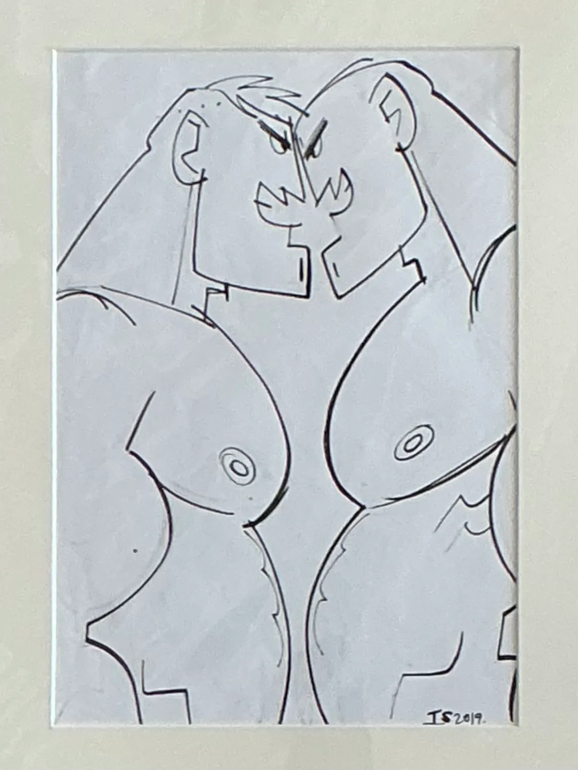 Vintage Original Sketch Of Men — additional photo 8