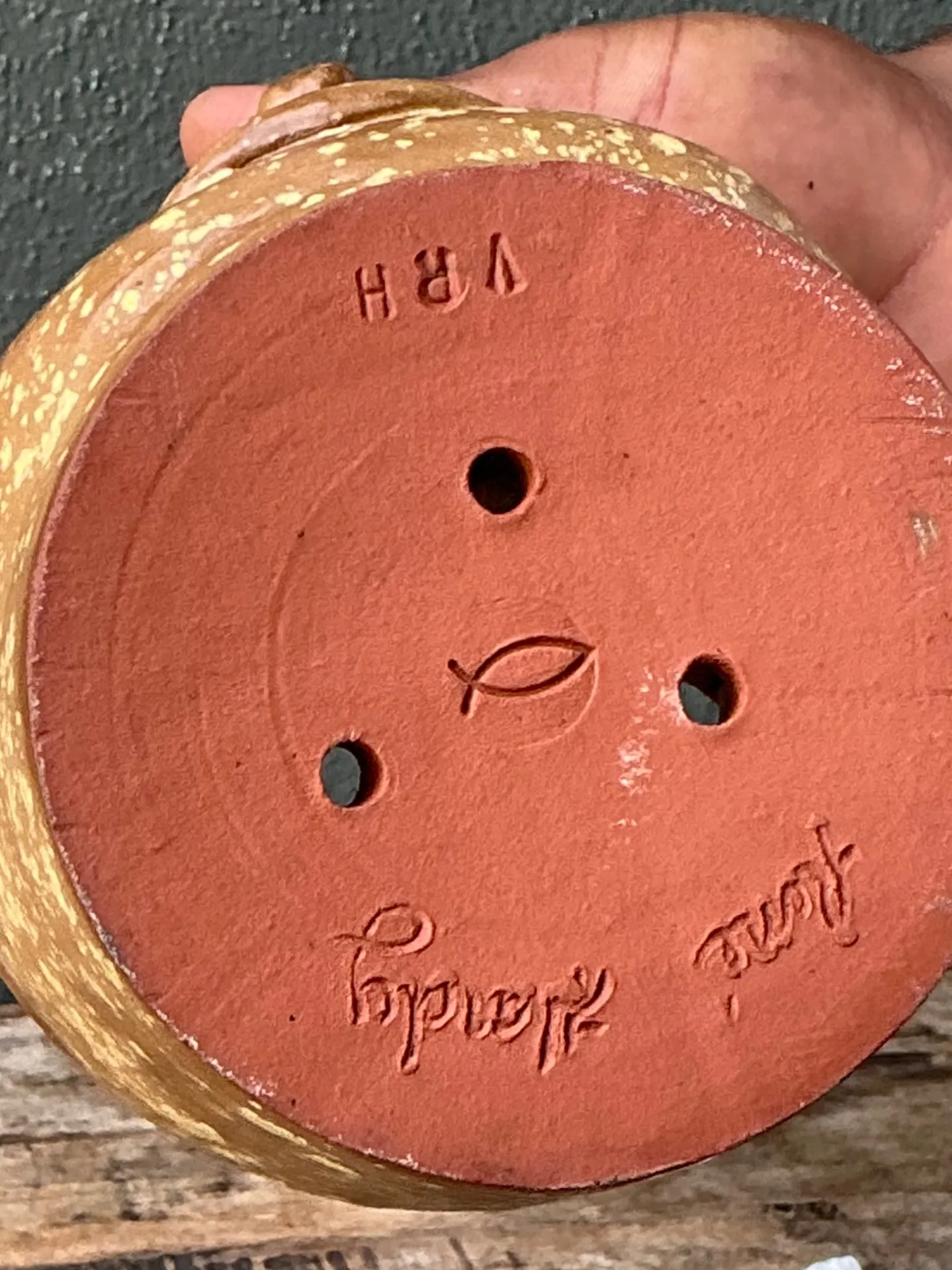 Vintage Handcrafted Ceramic Face Planter — additional photo 4