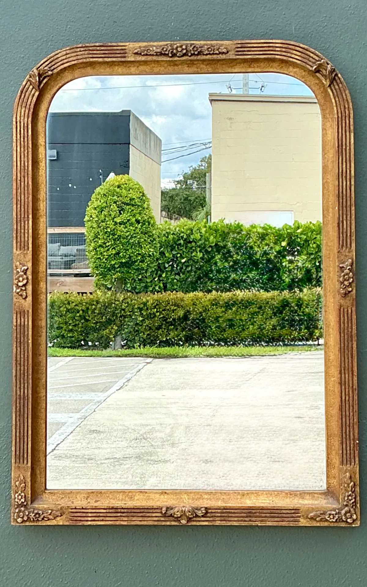 Vintage Ornate Wood Wall Mirror — additional photo 5